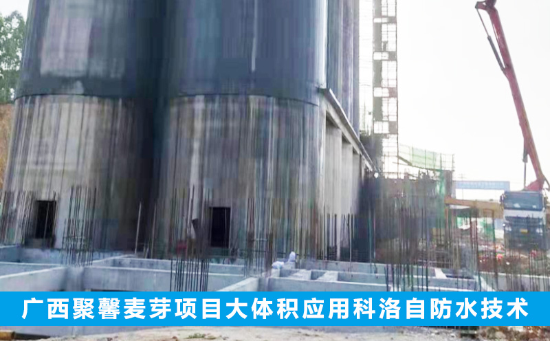 广西聚馨麦芽项目大体积应用科洛自防水技术